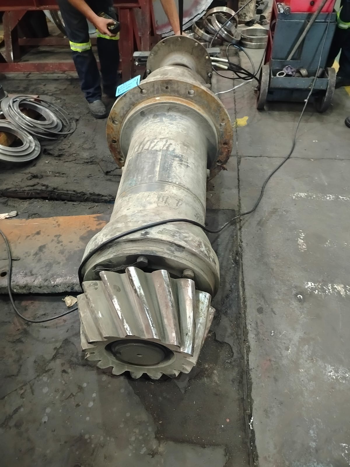 Industrial workshop before fabrication support